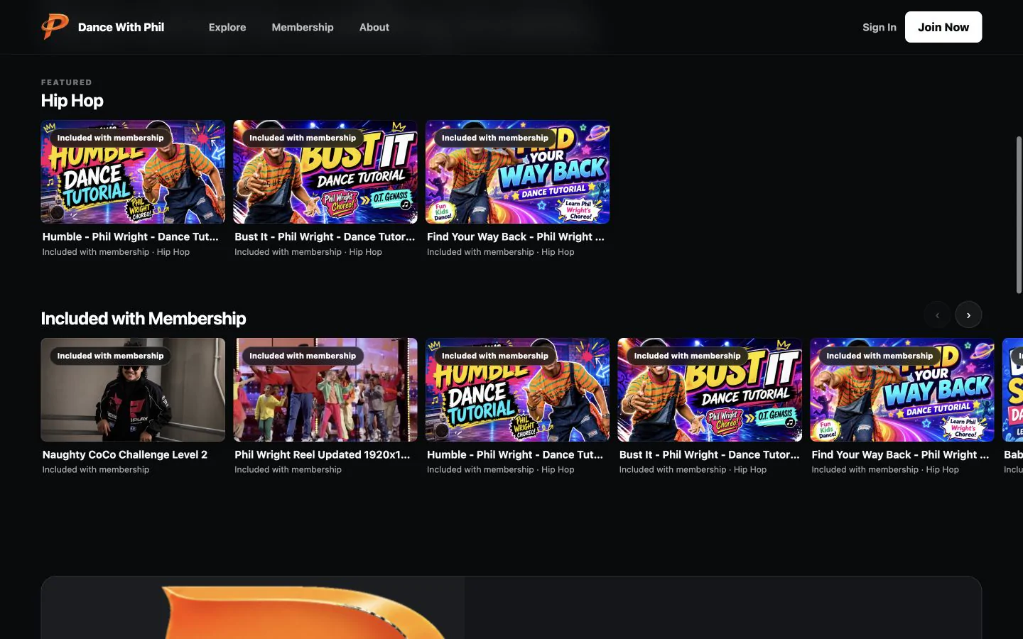 Real FanPath content rails showing creator artwork, categories, and member-only videos
